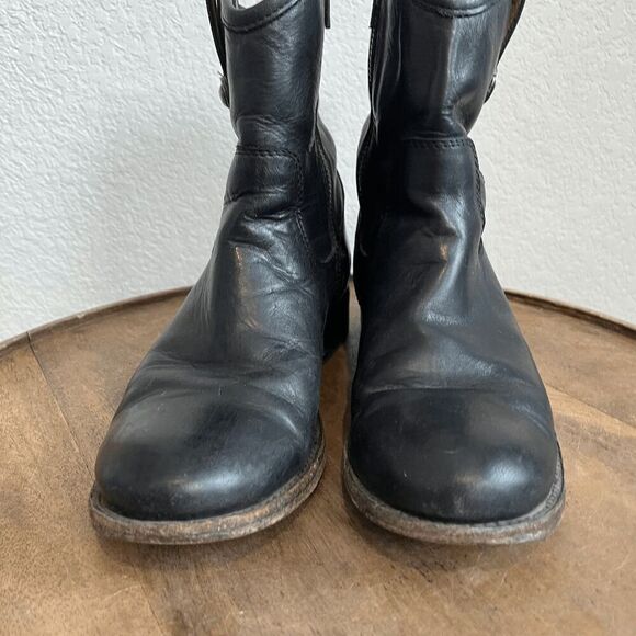 FRYE Boots Black Leather Melissa Button Short Ankle Booties Women's Size 5.5 - Picture 8 of 11